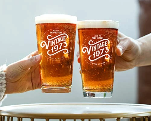 50th Birthday Gifts For Men Women - 1973 Vintage 16 Oz Beer Glass - 50 Year Old Gifts For Mens 50th Birthday Gifts Ideas - 50th Birthday Decorations For Men Turning 50 Years Old 2 50th Birthday Gifts For Men Women - 1973 Vintage 16 Oz Beer Glass - 50 Year Old Gifts For Mens 50th Birthday Gifts Ideas - 50th Birthday Decorations For Men Turning 50 Years Old - Image 2