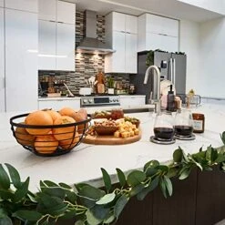 Austin Wire Bowl, Metal Fruit Basket With Lattice Design, Matte Black -Peugeot Shop 51i6QpQbT9L