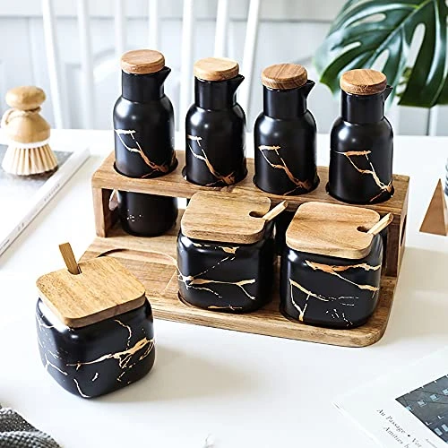 2 Pack Ceramic Oil And Vinegar Soy Sauce Maple Syrup Dispenser Bottle For Kitchen 380ml (Black) 6 2 Pack Ceramic Oil And Vinegar Soy Sauce Maple Syrup Dispenser Bottle For Kitchen 380ml (Black) - Image 6