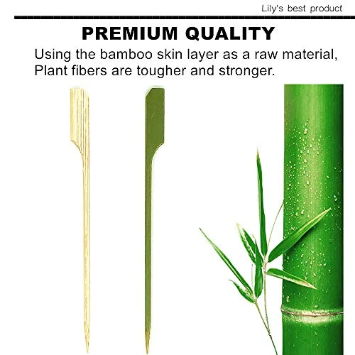 4.7 Inch Bamboo Wood Wooden Paddle Picks Skewers For Cocktail,Appetizers,Fruit Kabobs,Sandwich,Barbeque Snacks.More Size Choices 3.5''/ 4.7''/ 7''/ 10'' (Pack Of 100) 3 4.7 Inch Bamboo Wood Wooden Paddle Picks Skewers For Cocktail,Appetizers,Fruit Kabobs,Sandwich,Barbeque Snacks.More Size Choices 3.5''/ 4.7''/ 7''/ 10'' (Pack Of 100) - Image 3