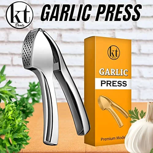 Garlic Press Mincer Ginger Crusher Squeezer Heavy Duty Metal Garlic Presser Chopper Slicer (Premium) 5 Garlic Press Mincer Ginger Crusher Squeezer Heavy Duty Metal Garlic Presser Chopper Slicer (Premium) - Image 5