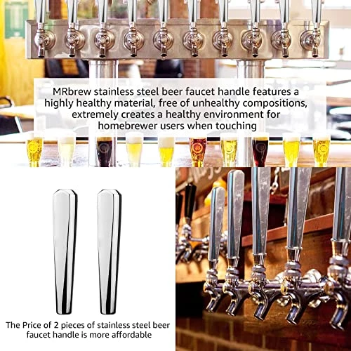 Upgraded Beer Tap Handle, 2 PCS Homebrew Commercial Stainless Steel 304 Heavy Duty Standard American 3/8'' Threading Brewing Draft Keg Kegerator Tower Stout Nitro Coffee Tap Beer Faucet Handle 5 Upgraded Beer Tap Handle, 2 PCS Homebrew Commercial Stainless Steel 304 Heavy Duty Standard American 3/8'' Threading Brewing Draft Keg Kegerator Tower Stout Nitro Coffee Tap Beer Faucet Handle - Image 5
