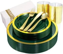 175PCS Green Plastic Plates - Emerald Green Party Plates - Disposable Gold Plastic Plates Include 50Plates, 25Knives, 25Forks, 25Spoons, 25Cups, 25Napkins For Party & St Patrick's Day 19 175PCS Green Plastic Plates - Emerald Green Party Plates - Disposable Gold Plastic Plates Include 50Plates, 25Knives, 25Forks, 25Spoons, 25Cups, 25Napkins For Party & St Patrick's Day -Peugeot Shop 51iIooB4jHL. AC