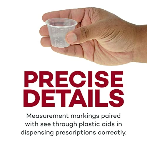 Medicine Cups – 200 Medicine Measuring Cups, Graduated, 1oz Disposable Plastic Medicine Cups, Ideal For Doctor's Offices, School Nurse's, Hospitals, At Home And More 3 Medicine Cups – 200 Medicine Measuring Cups, Graduated, 1oz Disposable Plastic Medicine Cups, Ideal For Doctor's Offices, School Nurse's, Hospitals, At Home And More - Image 3