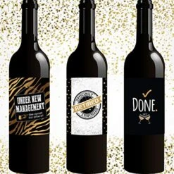 12 Happy Retirement Wine Bottle Labels | Retirement Party Decorations | Waterproof Stickers Won't Tear Or Peel Off -Peugeot Shop 51iLnvea4OL