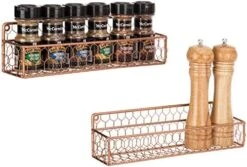 MyGift Wall Spice Racks, 12-Inch Black Chicken Wire Hanging Kitchen Seasoning Condiment Organizer Shelf, Set Of 2 11 MyGift Wall Spice Racks, 12-Inch Black Chicken Wire Hanging Kitchen Seasoning Condiment Organizer Shelf, Set Of 2 -Peugeot Shop 51iPgZ63WpL. AC