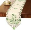 Mbroidered Irish Shamrock Table Linens, Runner