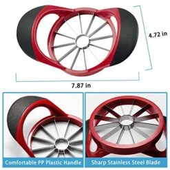 Apple Cutter Slicer & Corer Kit, 12-Blade Apple Slicer Cutter, Apple Corer Apple Core Remover For Kitchen, Include 3 Premium Stainless Steel Fruit Forks 11 Apple Cutter Slicer & Corer Kit, 12-Blade Apple Slicer Cutter, Apple Corer Apple Core Remover For Kitchen, Include 3 Premium Stainless Steel Fruit Forks -Peugeot Shop 51iRBrpJphL
