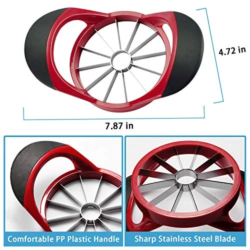 Apple Cutter Slicer & Corer Kit, 12-Blade Apple Slicer Cutter, Apple Corer Apple Core Remover For Kitchen, Include 3 Premium Stainless Steel Fruit Forks 6 Apple Cutter Slicer & Corer Kit, 12-Blade Apple Slicer Cutter, Apple Corer Apple Core Remover For Kitchen, Include 3 Premium Stainless Steel Fruit Forks - Image 6
