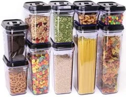 Air-Tight Food Storage Container Set | 5-Piece Set - Durable Plastic - BPA Free - Clear Plastic With Black Lids (2.0 Qt/2.3 Liters) (1.5 Qt./1.7 Liters) (0.9qt/1.0 Liter) (0.35qt/ 0.38 Liter) 13 Air-Tight Food Storage Container Set | 5-Piece Set - Durable Plastic - BPA Free - Clear Plastic With Black Lids (2.0 Qt/2.3 Liters) (1.5 Qt./1.7 Liters) (0.9qt/1.0 Liter) (0.35qt/ 0.38 Liter) -Peugeot Shop 51iT0QmKWHL. AC