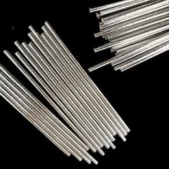 Metallic Silver Paper Straws, Biodegradable Disposable Party Drinking Straw For Birthday, Wedding, Bridal/Baby Shower, Christmas Decorations And Party Supplies, Pack Of 100 -Peugeot Shop 51iWOqzriEL