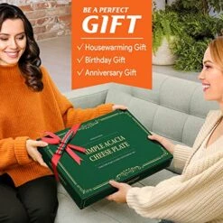 Acacia Cheese Board And Knife Set - 14” X 11” Large Charcuterie Boards Set, Cheese Tray Platter Servers With Magnetic Knife Holder, Gift For House Warming, Anniversary, Christmas, Thanksgiving -Peugeot Shop 51iWmbwbSEL