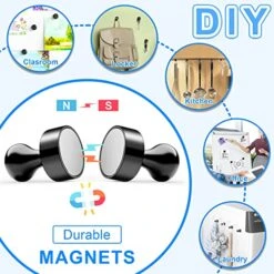 12Pcs Black Fridge Magnet Refrigerator Magnets, Whiteboard Magnets, Fridge Magnets Adults, Magnets Fridge, Small Strong Magnets For Whiteboard, Locker, Map, Kitchen, Office, School 10 12Pcs Black Fridge Magnet Refrigerator Magnets, Whiteboard Magnets, Fridge Magnets Adults, Magnets Fridge, Small Strong Magnets For Whiteboard, Locker, Map, Kitchen, Office, School -Peugeot Shop 51iZDmWC8CL