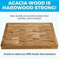 Extra Large Acacia Wood Cutting Board - Large Wooden Cutting Board For Kitchen W/Juice Grooves And Handles - Best Kitchen Cutting Boards For Chopping And Slicing Or As A Charcuterie Plate -Peugeot Shop 51ijv3CHQAL