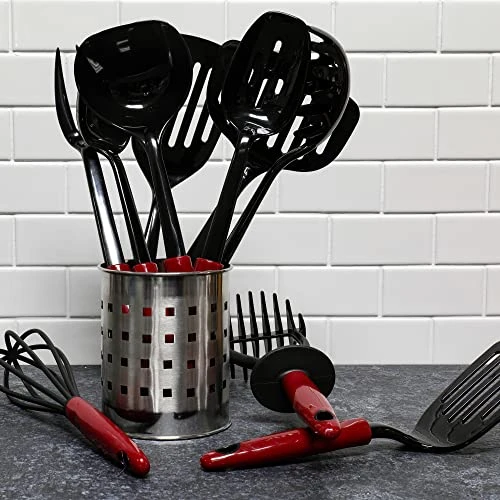 Select Nylon Cooking And Serving Spaghetti Or Pasta Fork, 12.5 Inch, Red 2 Select Nylon Cooking And Serving Spaghetti Or Pasta Fork, 12.5 Inch, Red - Image 2