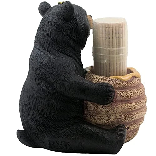 Decorative Black Bear In A Beehive Honey Pot Toothpick Holder Figurine For Cabin Or Rustic Lodge Decor Sculptures And Statuettes As Collectible Wildlife Animal Gifts 3 Decorative Black Bear In A Beehive Honey Pot Toothpick Holder Figurine For Cabin Or Rustic Lodge Decor Sculptures And Statuettes As Collectible Wildlife Animal Gifts - Image 3