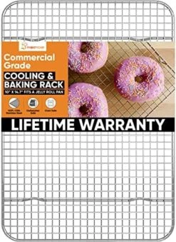 Heavy Duty Cooling Rack For Cooking And Baking, Rust Resistant Oven Rack And Wire Rack, Grill And Baking Rack, Wire Cookie Cooling Racks For Baking, Fits Quarter Sheet Pan, 8.5" X 12" -Peugeot Shop 51it AwHkYL. AC