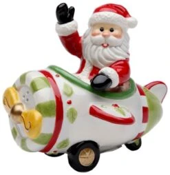 10660 Santa In Plane Salt And Pepper Set, 4-Inch