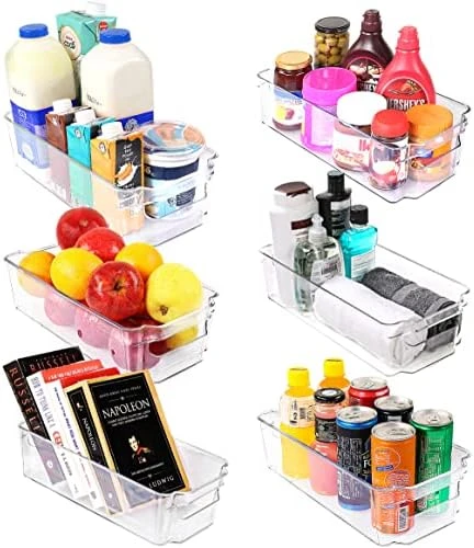 Large Pantry Organizer - Set Of 8 Refrigerator Organizer Bins - Fridge Organizer For Freezers, Kitchen Countertops And Cabinets - BPA Free (Clear) 11 Large Pantry Organizer - Set Of 8 Refrigerator Organizer Bins - Fridge Organizer For Freezers, Kitchen Countertops And Cabinets - BPA Free (Clear) - Image 11