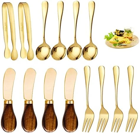 Charcuterie Accessories (14 Pcs), Cheese Spreaders For Charcuterie Board, Mini Serving Spoons, Forks And Mini Serving Tongs - Charcuterie Utensils For Butter, Cheese And Pastry Making 7 Charcuterie Accessories (14 Pcs), Cheese Spreaders For Charcuterie Board, Mini Serving Spoons, Forks And Mini Serving Tongs - Charcuterie Utensils For Butter, Cheese And Pastry Making - Image 7