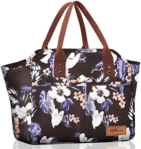 HOMESPON Fashionable Tote Reusable Insulated Lunch Bag Cooler Box With Pockets For Woman Man Work Shopping Or Travel (pineapple) 8 HOMESPON Fashionable Tote Reusable Insulated Lunch Bag Cooler Box With Pockets For Woman Man Work Shopping Or Travel (pineapple) - Image 8