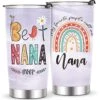 Best Nana Ever Gifts-Grandma Gifts From Grandson,Granddaughter-Valentines Christmas Mothers Day Gifts For Her,Grandma Birthday Gifts-Insulated Travel Mug With Straw And Lid 20oz