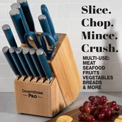 Stone Pro Nutriblade 14-Piece Knife Set For Kitchen With Knife Block, Premium Kitchen Knives Set For Kitchen, Chef Knife Set With Block, Complete Knifes Set, Ultra Sharp Stainless-Steel Blade 9 Stone Pro Nutriblade 14-Piece Knife Set For Kitchen With Knife Block, Premium Kitchen Knives Set For Kitchen, Chef Knife Set With Block, Complete Knifes Set, Ultra Sharp Stainless-Steel Blade -Peugeot Shop 51jBR8wUrXL
