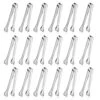 18 Pack Premium Small Serving Tongs, Mini Stainless Steel Appetizer Tongs 4.33Inch Silver