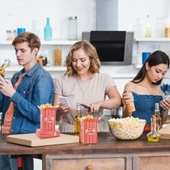 200 Pcs Paper Popcorn Boxes 1 Oz Close Top Oil Proof Disposable Popcorn Container 6 X 4 X 2 Inch Red And White Stripes Leak Proof Popcorn Boxes For Party Movie Party Theater Night Carnival Birthday -Peugeot Shop 51jCtZPO6CL