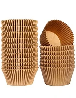 Fbera Jumbo Cupcake Liners Greaseproof Paper 200 Count - Food Grade Odorless Muffin Baking Cups Cupcake Wrappers For Wedding Birthday, Natural -Peugeot Shop 51jI1iAb9pL