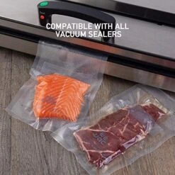 Vacuum Sealer Bags 100 Quart 8x12 Inch For Food Saver, Seal A Meal, Weston. Commercial Grade, BPA Free, Heavy Duty, Great For Vac Storage, Meal Prep Or Sous Vide -Peugeot Shop 51jKVK19lKL