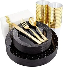 175PCS Green Plastic Plates - Emerald Green Party Plates - Disposable Gold Plastic Plates Include 50Plates, 25Knives, 25Forks, 25Spoons, 25Cups, 25Napkins For Party & St Patrick's Day 18 175PCS Green Plastic Plates - Emerald Green Party Plates - Disposable Gold Plastic Plates Include 50Plates, 25Knives, 25Forks, 25Spoons, 25Cups, 25Napkins For Party & St Patrick's Day -Peugeot Shop 51jNSSMRtXL. AC