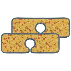 15" Microfiber Cloth Kitchen Faucet Absorbent Mat Splash Guard Drip Water Catcher Countertop Drying Protector Pads Faucet Behind For Bedroom Farmhouse Bright Cute Floral Print