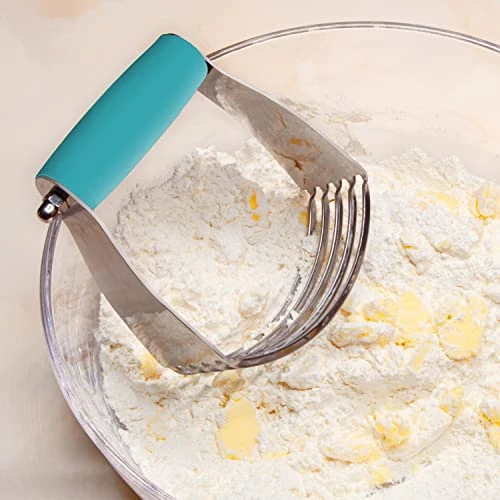 ® Pastry Blender Cutter,Stainless Steel Dough Masher For Butter, Biscuit,Baking, Kneading,Dough, Flakier And Fluffier Pie Crusts, Almond - Hand Kitchen Tool (1 Pack, Turquoise) 5 ® Pastry Blender Cutter,Stainless Steel Dough Masher For Butter, Biscuit,Baking, Kneading,Dough, Flakier And Fluffier Pie Crusts, Almond - Hand Kitchen Tool (1 Pack, Turquoise) - Image 5