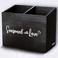 Cooking Utensil Holder, Cute Kitchen Counter Organizer, Utensil Caddy, Lovely Farmhouse Kitchen Decor (White) -Peugeot Shop 51jTELJ90NL. AC