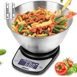 KS2000 Oval Digital Display 5 KG / 11 LB Kitchen Scales With Clear Mixing Bowl And 2 Years FREE Warranty