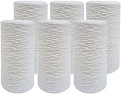 20 Micron 10 Inch X 4.5 Inch | 6-Pack Polypropylene String Wound Whole House Sediment Water Filter Replacement Cartridge | Compatible With SWC-45-1020, Home Water Filter -Peugeot Shop 51jTm63QFVL. AC
