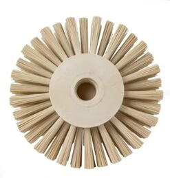 PARTA 45005EC25 Plastic Multi-Purpose Valve Brush, Pipe Brush, Round Brush With Polyester Bristles, Color Coded For Commercial Cleaning, Kitchen, Restaurant, Bathroom, 3.9 X 5 X 3.9 Inches, Tan -Peugeot Shop 51jUFJvtsPL