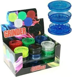 Plastic Herb Grinder Crusher 63 Mm 3 Layers Assorted Colors (24pcs) -Peugeot Shop 51jVEf9GbCL. AC