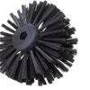 PARTA 45007EC03 Plastic Multi-Purpose Valve Brush, Pipe Brush, Round Brush With Polyester Bristles, Color Coded For Commercial Cleaning, Kitchen, Restaurant, Bathroom, 5.7 X 7 X 5.7 Inches, Black