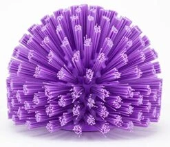 PARTA 45005EC68 Plastic Multi-Purpose Valve Brush, Pipe Brush, Round Brush With Polyester Bristles, Color Coded For Commercial Cleaning, Kitchen, Restaurant, Bathroom, 3.9 X 5 X 3.9 Inches, Purple