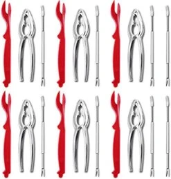 Artcome Seafood Tools Set - 2 Crab Crackers, 2 Lobster Shellers, 2 Seafood Forks, 2 Wide Crab Forks, 1 Seafood Scissors And 1 Storage Bag -Peugeot Shop 51jfRkyxyWL. AC