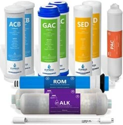 Xpress Water – 1 Year Reverse Osmosis System Filter Set – 11 Filters With 100 GPD RO Membrane, Carbon GAC ACB PAC, Sediment SED, Alkaline, And UV Filters – 10 Inch Size Replacement Water Filters 21 Xpress Water – 1 Year Reverse Osmosis System Filter Set – 11 Filters With 100 GPD RO Membrane, Carbon GAC ACB PAC, Sediment SED, Alkaline, And UV Filters – 10 Inch Size Replacement Water Filters -Peugeot Shop 51jlnmVZOL. AC