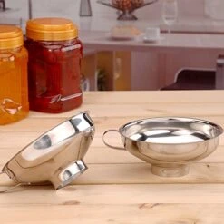 Stainless Steel Canning Funnel, Wide Mouth Jar Funnel With Handle For Wide And Regular Mouth Jars, Food Grade Metal Jam Funnel, 5.5-Inch Large Kitchen Funnels By HOXHA 10 Stainless Steel Canning Funnel, Wide Mouth Jar Funnel With Handle For Wide And Regular Mouth Jars, Food Grade Metal Jam Funnel, 5.5-Inch Large Kitchen Funnels By HOXHA -Peugeot Shop 51jzks6oxCL