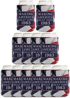 40th Birthday Making America Great Since 1983 40th Birthday Gag Gifts For Birthday Party 2 Pack Can Coolie Drink Coolers Coolies USA Flag 27 40th Birthday Making America Great Since 1983 40th Birthday Gag Gifts For Birthday Party 2 Pack Can Coolie Drink Coolers Coolies USA Flag -Peugeot Shop 51k1ZRI9zL. AC