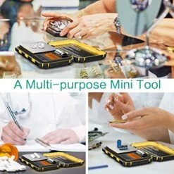 Digital Pocket Scale, 200g/ 0.01g Mini Scale, Portable Food Scale, Electronic Smart Scale, Jewelry Scale With Backlight LCD, 6 Units, Tare Function, Stainless Steel, Battery Included, Yellow 11 Digital Pocket Scale, 200g/ 0.01g Mini Scale, Portable Food Scale, Electronic Smart Scale, Jewelry Scale With Backlight LCD, 6 Units, Tare Function, Stainless Steel, Battery Included, Yellow -Peugeot Shop 51k1jgqoVHL