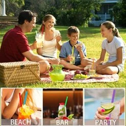 100 Pcs Individually Packaged Pointed Jumbo Smoothie Straws,Disposable Individually Wrapped Plastic Lengthen Milkshake Boba Straw (0.43" Diameter And 9.45" Long) (Colorful) 14 100 Pcs Individually Packaged Pointed Jumbo Smoothie Straws,Disposable Individually Wrapped Plastic Lengthen Milkshake Boba Straw (0.43" Diameter And 9.45" Long) (Colorful) -Peugeot Shop 51k3cVR63SL