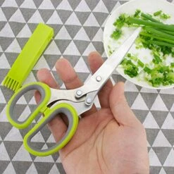 Kitchen Herb Scissors Kitchen Chopping Shear Mince & Snip Herbs Easy & Safe To Store Use With Basil Thyme Parsley & More Dishwasher Safe Baoludz -Peugeot Shop 51kDe1tcY7L