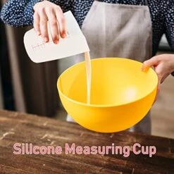 3 PCS Silicone Flexible Measuring Cups,Melting Cups For Epoxy Resin,Butter,Chocolate And More,2 Cup&1 Cup&1/2 Cup,Squeeze And Pour Silicone Measuring Cup With Marking Ounce/ML -Peugeot Shop 51kF4MN3xYL