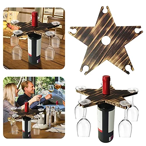 Holder And Glass Rack Bottle Wood Holiday Holder Wooden Wine Outdoor Wine Wine Housekeeping & Organizers Blanket Plastic Storage Bags 3 Holder And Glass Rack Bottle Wood Holiday Holder Wooden Wine Outdoor Wine Wine Housekeeping & Organizers Blanket Plastic Storage Bags - Image 3